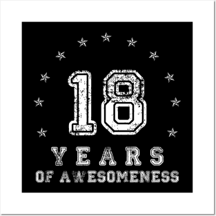 Vintage 18 years of awesomeness Posters and Art